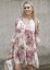 Krémové boho šaty s bordó květy BOHO BLOOM