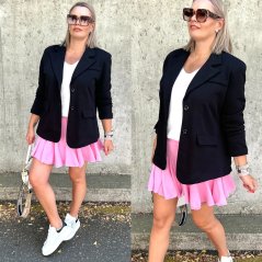 Černé oversize mikinové sako s podšívkou MONTICELLO