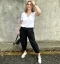 Černé trendy kalhoty KRISTIN