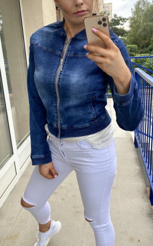 Džínová bundička bomber LYNA