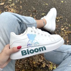 Bílé tenisky na vyšší podrážce BLOOM