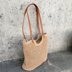 Hnědá letní kabelka IBIZA CROCHET