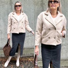 Světle béžový krátký kabátek VERONA