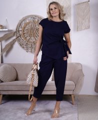 Tmavě modrá trendy souprava ELEGANT CHIC