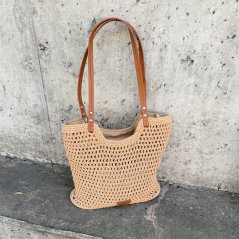 Hnědá letní kabelka IBIZA CROCHET