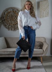 Bílá Krajková oversize košile LUX VEILLE