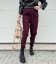Burgundy červené elastické trendy kalhoty LUX ALORA