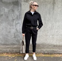 Černá košilová elastická bunda MADISON