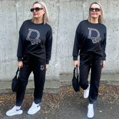 Černá souprava z máslového materiálu DORY