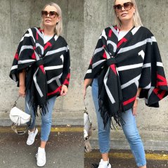 Černé pončo/přehoz LIMITED