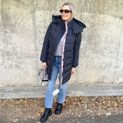 Černý zimní prošívaný kabát NORDIC CHIC