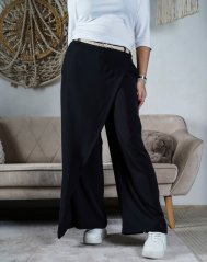 Černé kalhoty s překladem LUX WRAPY