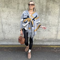 Šedé pončo/přehoz LIMITED