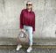 Burgundy červená stylová semišová bunda MILANO