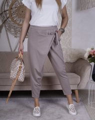 Mokka hnědé kalhoty s překladem z máslového materiálu PHENOMEN