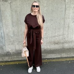 Čokoládově hnědá elegantní trendy souprava SCULPT