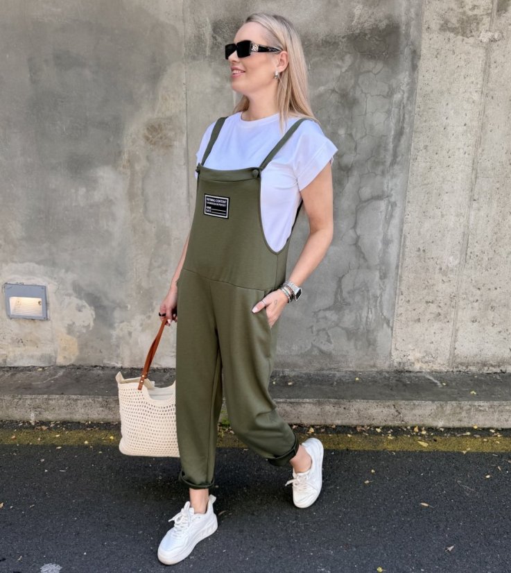 Khaki lacláče z máslového materiálu REFINING