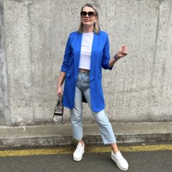 Královsky modré dlouhé sako EVENTS