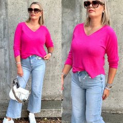 Růžový basic svetřík SELAVI