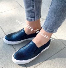 Tmavě modré nazouvací tenisky SLIP ON NAVY