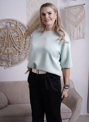 Mintově zelené mikinové tričko AZARE