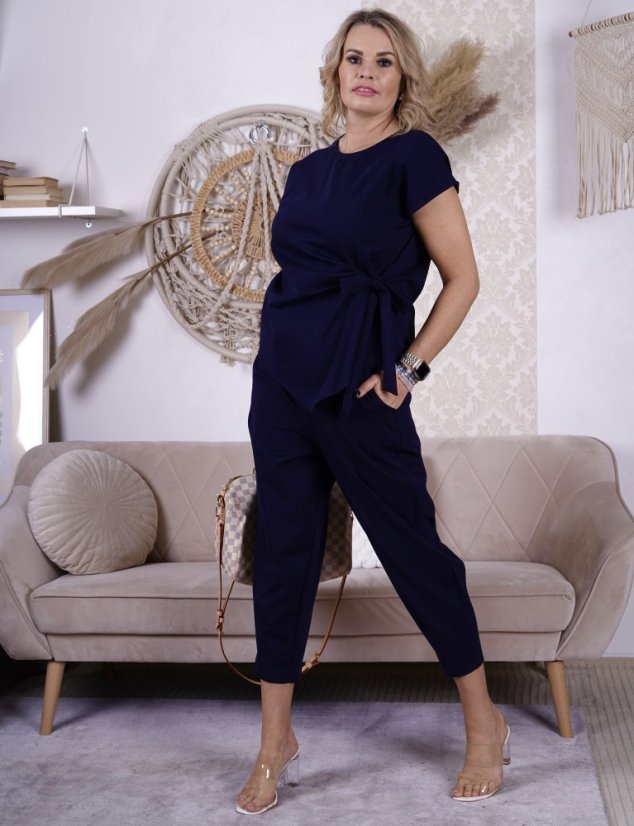 Tmavě modrá trendy souprava ELEGANT CHIC