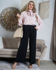 Černé širší kalhoty LUX AURELLIA