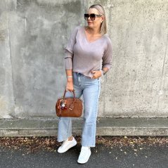 Mokka hnědý basic svetřík SELAVI