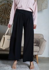 Černé širší kalhoty LUX AURELLIA