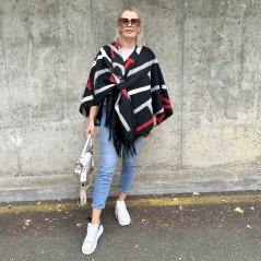 Černé pončo/přehoz LIMITED