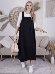 Černá dlouhá trendy šatovka VALENTIA
