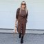 Čokoládově hnědá trendy souprava ELEGANT CHIC LONG