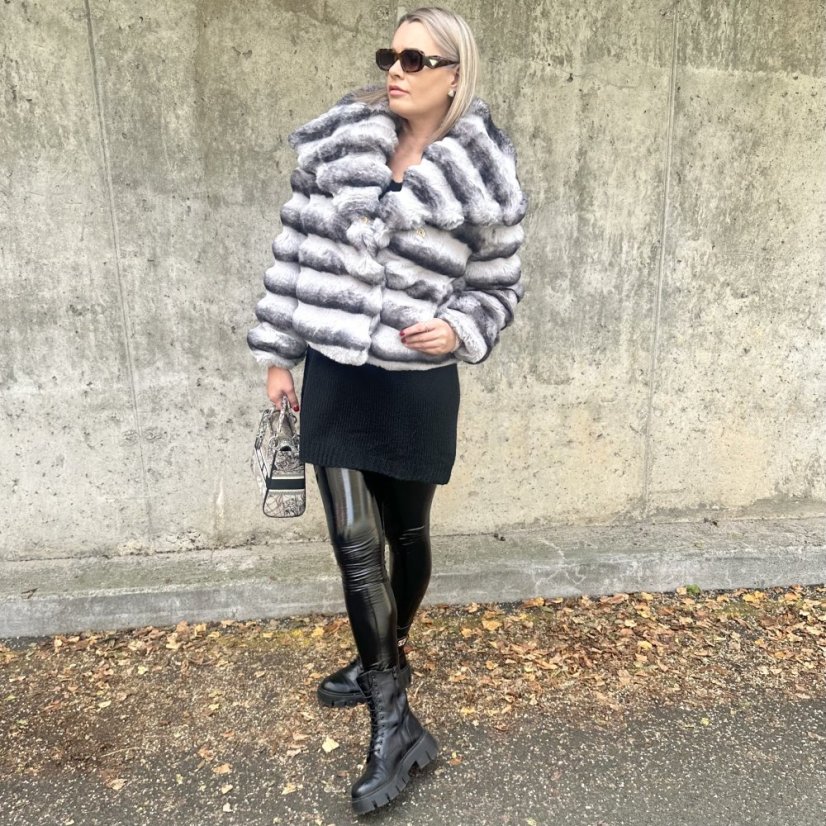 Luxusní kožíšek SILVER GLAM
