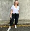 Černé trendy kalhoty KRISTIN