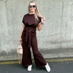 Čokoládově hnědá elegantní trendy souprava SCULPT
