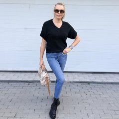 Černý jemný svetřík LILLY