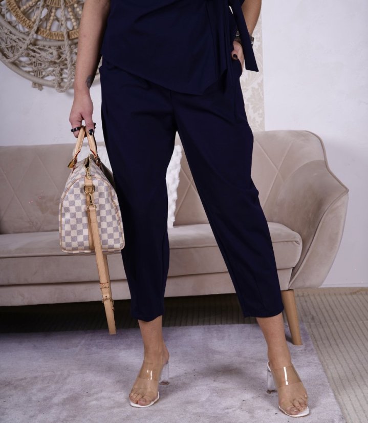 Tmavě modrá trendy souprava ELEGANT CHIC
