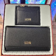 Černá dámská sada peněženka + pouzdro Coveri Collection BLACK