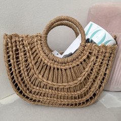 Hnědá proutěná kabelka COCONUT