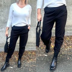 Černé trendy kalhoty CITY COMFY