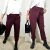 Burgundy červené stylové kalhoty ASYMMETRIC