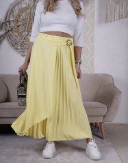 Žlutá dlouhá plisé sukně AURORA