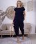 Tmavě modrá trendy souprava ELEGANT CHIC