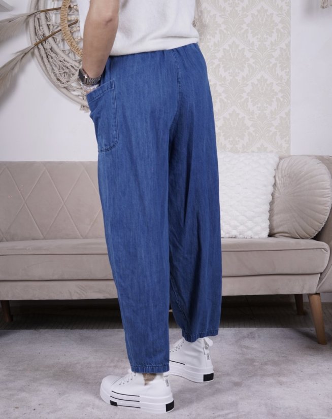 Džínové kalhoty s páskem POCKET DENIM