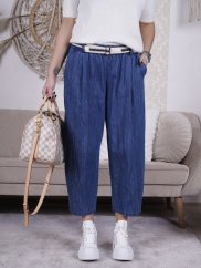 Džínové kalhoty s páskem FLORENCE DENIM