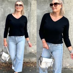 Černý basic svetřík SELAVI