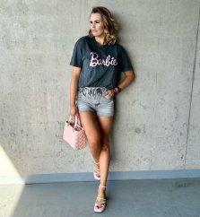 Šedé džínové kraťasy BUDDY