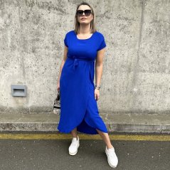 Královsky modré dlouhé šaty FANCY