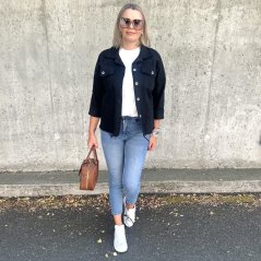 Černá džínová oversize bunda DUNCANS