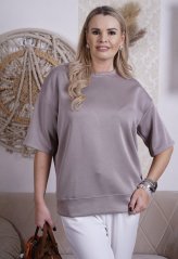 Mokka hnědé mikinové tričko AZARE